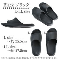 ストロング 防水 軽量EVAサンダル LL ブラック 10-7-122 1足