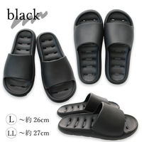 ストロング 防水 やわらかEVAサンダル L ブラック 10-7-121 1セット(1足×3)