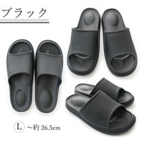 ストロング 防水 かかとぽっこりEVAサンダル L ブラック 1足 10-7-120（直送品）