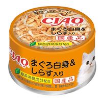 いなば CIAO チャオ キャットフード 猫 ホワイティ まぐろ白身＆しらす入り 国産 85g 48缶 キャットフード 猫用 缶詰