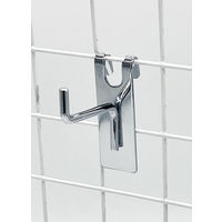 ユノックス ワイヤーネット用フッククロームメッキ50mm 1セット（1袋10本入）