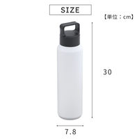 武田コーポレーション 800mlスクリュー炭酸ボトル WH STB-800WH 1箱(9個入)（直送品）