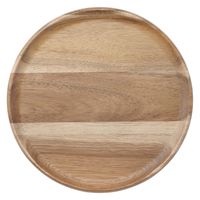 無印良品 アカシア お皿にもなるカッティングボード 丸型 約直径21×高さ1.5cm 1セット（1個×3） 良品計画