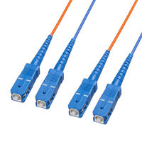 サンワサプライ  コード集合型光ファイバケーブル（シングルモード、SC×2-SC×2、50m） HKB-CSSCSC1-050（直送品）