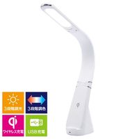 ゼピール Qi付LEDスタンドライト ホワイト DQL-H1021-WH 1台