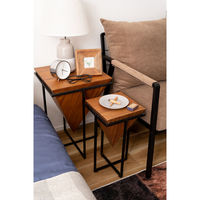 東谷 ROOM ESSENCE ジェラルド サイドテーブル S 幅250×奥行250×高さ455mm ブラウン JW-101B 1台（直送品）