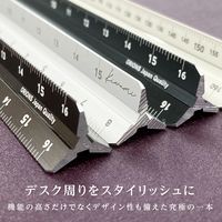 共栄プラスチック LRオールアルミ3面定規16cm ASR-16-BL 1セット(2本)（直送品）