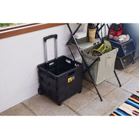 東谷 フォールディングキャリーワゴン LFS-35BK 1台（直送品）