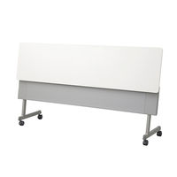 アイリスチトセ フォールディングテーブル 幕板付 幅1800×奥行450×高さ720mm ホワイト 1台 オリジナル