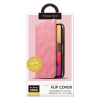 PGA iPhone12Pro Max用 フリップカバー PUレザーダメージ加工 ダスティピンク PG-20HFP03PK 1個