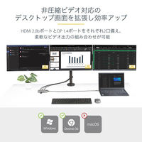Startech.com USB-Cハブ 4K3画面 100W LAN Windows 117B-USBC-MULTIPORT 1個（直送品）