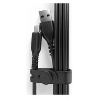 カシムラ USB充電&同期ケーブル1.2m A-C シリコン BK AJ-654 1台（直送品）