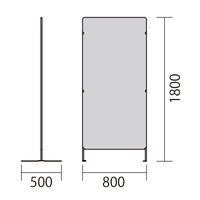 アスクル　マルチワーク　クロススクリーン　幅800×奥行500×高さ1800mm　ブルー　1台 オリジナル