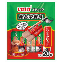 いなば スティック 総合栄養食 とりささみ ビーフ入り（15g×20本入）1セット（1袋×3）ドッグフード おやつ