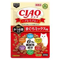 いなば CIAO チャオ プレミアム かつお節入り まぐろミックス味 総合栄養食 国産 200g 3袋 キャットフード