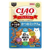 いなば CIAO チャオ プレミアム かつお節入り かつおミックス味 総合栄養食 国産 200g 3袋 キャットフード