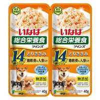 いなば 総合栄養食 ツインズ 低脂肪 14歳からのとりささみ 鶏軟骨・人参入り（40g×2）6組 ドッグフード パウチ