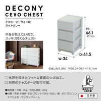 JEJアステージ　デコニーシーヴォ3段　ライトグレー　　1台