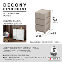 JEJアステージ　デコニーシーヴォ3段　グレージュ　　1台