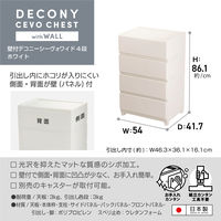 JEJアステージ　壁付デコニーシーヴォワイド4段　ホワイト　　1台