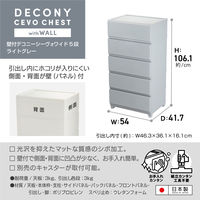 JEJアステージ　壁付デコニーシーヴォワイド5段　ライトグレー　　1台