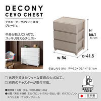 JEJアステージ　デコニーシーヴォワイド3段　グレージュ　　1台