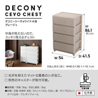 JEJアステージ　デコニーシーヴォワイド4段　グレージュ　　1台