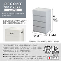 JEJアステージ　壁付デコニーシーヴォワイド4段　ライトグレー　　1台