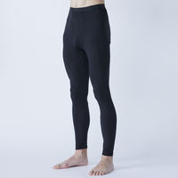 おたふく手袋 発熱吸汗速乾 前開きロングタイツ ブラック Lサイズ JW-153 1枚