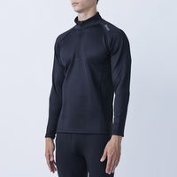 おたふく手袋 BTヒートブースト ヘビーウェイト ハーフジップハイネックシャツ ブラック M JW-187 1枚