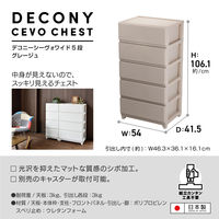 JEJアステージ　デコニーシーヴォワイド5段　グレージュ　　1台