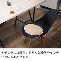 エヌ・エレファント &NE 低反発ジュートチェアパッド マル ホワイト 丸型 敷パッド チェアマット 滑り止め 1個