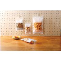 生産日本社 ラミグリップ 平袋 吊り下げ穴付きバリアタイプ 白べた印刷（表面窓付き） LP-E 1袋（50枚入）