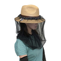 ヤマショウ 【忌避成分入】虫が嫌がる防虫フェイスガードネット 黒 YAN-010B 1個（直送品）