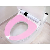 オカ 貼る便座シート 貼っぴぃ プレーン ピンク 29011 1枚