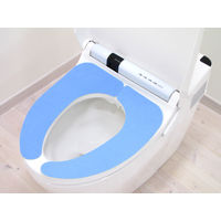 オカ 貼る便座シート 貼っぴぃ プレーン ブルー 29012 1枚