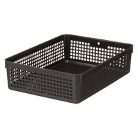 【均一価格】 収納バスケット  メッシュバスケット Ａ4 ダークグレー　幅24.4×奥行33.2×高さ8.7cm １セット（２個） オリジナル