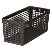 【均一価格】 収納バスケット  メッシュバスケット スリム ダークグレー　幅13.3×奥行29.1×高さ12.5cm １セット（２個） オリジナル
