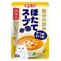 いなば CIAO チャオ ほたてスープ かつお・まぐろ節入り 国産 30g 1セット（1袋×16）猫用