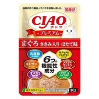 いなば CIAO チャオ プレミアム まぐろ ささみ入り ほたて味 国産 30g 1セット（1袋×16）キャットフード