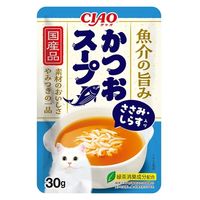 いなば CIAO チャオ かつおスープ ささみ・しらす入り 国産 30g 1セット（1袋×6）猫用