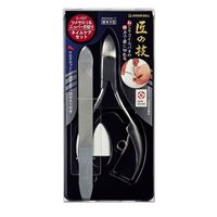 グリーンベル ステンレス製ニッパーツメキリ&ツメヤスリセット G-1027 1個
