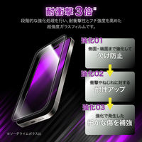 MSソリューションズ iPhone 16 Pro Max ガラスフィルム全面保護 超強度・耐衝撃3倍 LN-IL24FGTC 1個