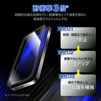 iPhone 16 Pro ガラスフィルム「GLASS PREMIUM FILM」全面保護 超強度・耐衝撃3倍 ブルーライトカット（直送品）