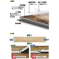 三京化成 【軒先渡し】 イージーストーンフローリング 厚み5mm 幅228.6mm×長さ1200mm ダーク 床材 1ケース(6枚入)（直送品）