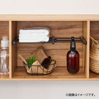 平安伸銅工業 突っ張り棚 すき間収納 マットブラック 耐荷重2kg 幅28.5～43cm SMR-24B 1個