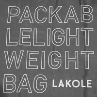 ロゴエコバッグ グレー LAKOLE/ラコレ