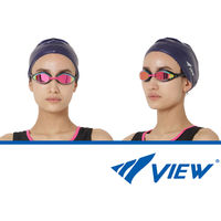 VIEW(ビュー) 水泳 ゴーグル クッション付きレーシングゴーグル AILE ミラータイプ SKP V240SAM 1セット（2個）（直送品）