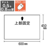 デスクマット ダブルマット 幅600×奥行450mm マット厚0.5+0.8mm 031-11 森松（わけあり品）