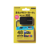 エレコム メモリリーダライタ/SD+MS+CF対応/ブラック MR-A39NBK 1個（わけあり品）